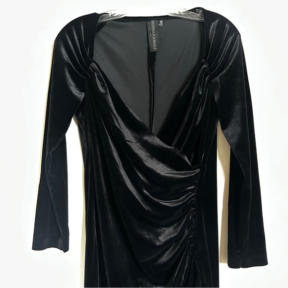 Norma Kamali Sexy Sweetheart Side Drape Velvet Gown NWT Women’s Size Medium - Picture 4 of 8